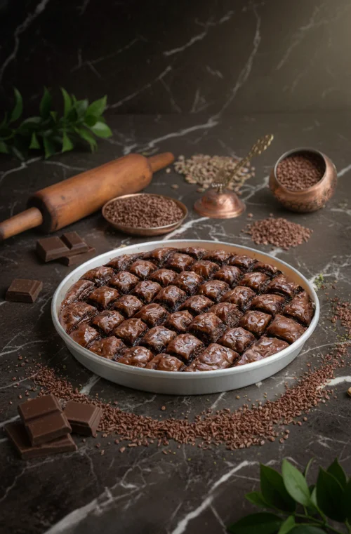 Choclate Baklava with Pistachio - 2kg tray